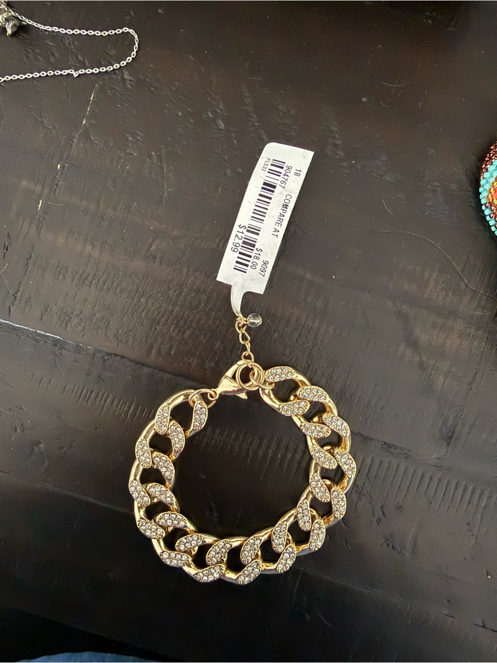 Gold chain link bracelet